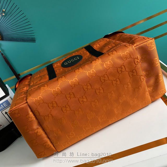 Gucci古馳包包 G家新款旅行袋 630350 古奇男士手提肩背旅行包 橙布 gdj1417